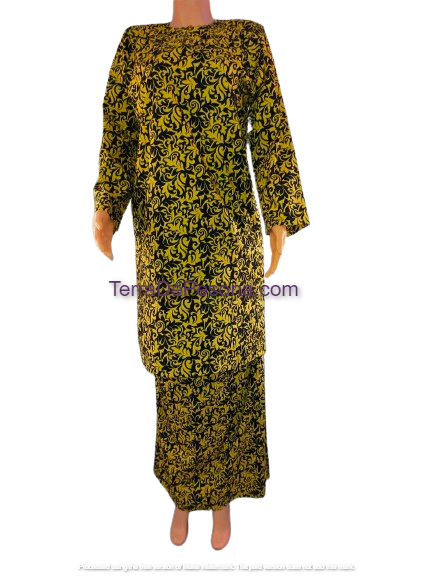 Baju Kurung Pesak Tradisional Johor Sandy Brown-KJ0047 – Terra de Pesona