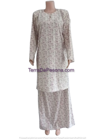 Baju Kurung Pesak Tradisional Johor Purple