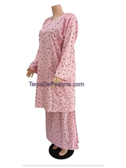 Baju Kurung Pesak Tradisional Johor Pink