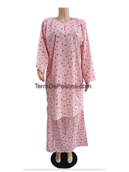 Baju Kurung Pesak Tradisional Johor Pink