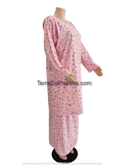 Baju Kurung Pesak Tradisional Johor Pink