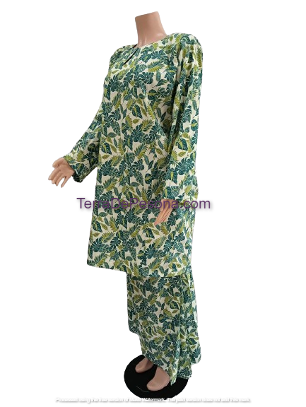 Baju Kurung Pesak Tradisional Johor Hijau