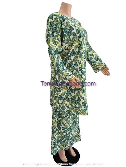 Baju Kurung Pesak Tradisional Johor Hijau