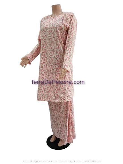 Baju Kurung Pesak Tradisional Johor Pink