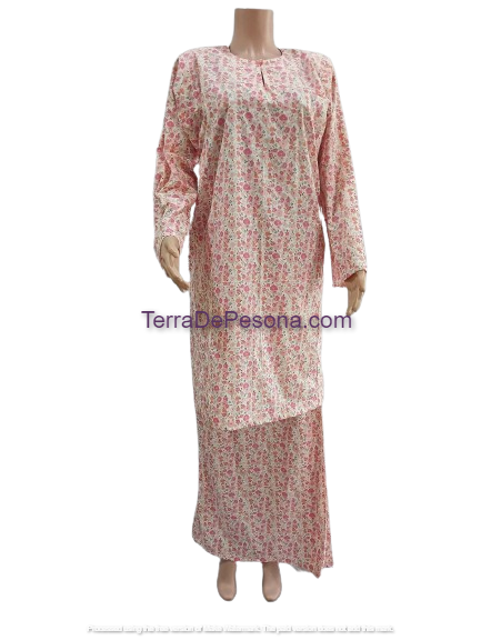 Baju Kurung Pesak Tradisional Johor Pink