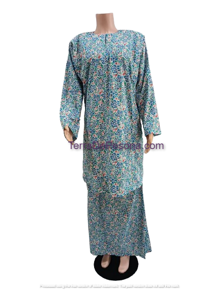 Baju Kurung Pesak Tradisional Johor Biru