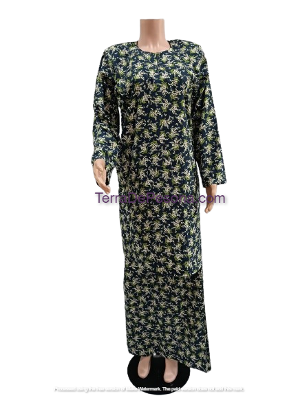 Baju Kurung Pesak Tradisional Johor Navy Green Hijau