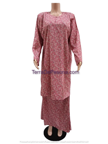 Baju Kurung Pesak Tradisional Johor Pink