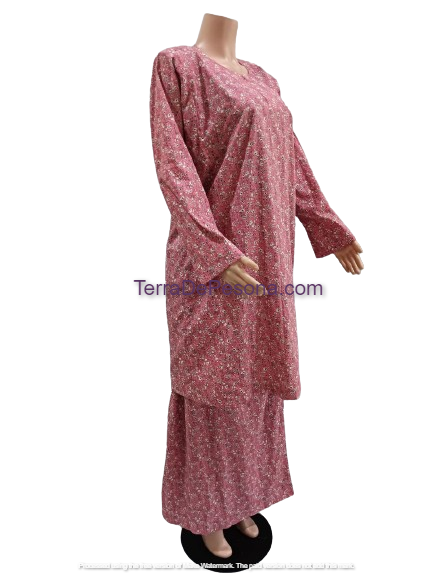 Baju Kurung Pesak Tradisional Johor Pink