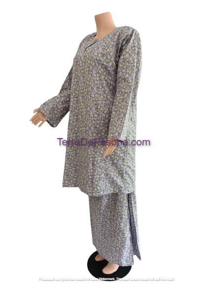 Baju Kurung Pesak Tradisional Johor Pastel Purple-KJ0067