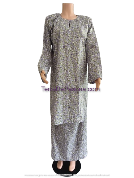 Baju Kurung Pesak Tradisional Johor Pastel Purple-KJ0067