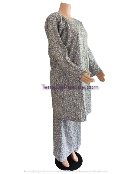 Baju Kurung Pesak Tradisional Johor Pastel Purple-KJ0067