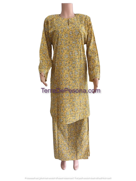 Baju Kurung Pesak Tradisional Johor Golden Rod-KJ0068