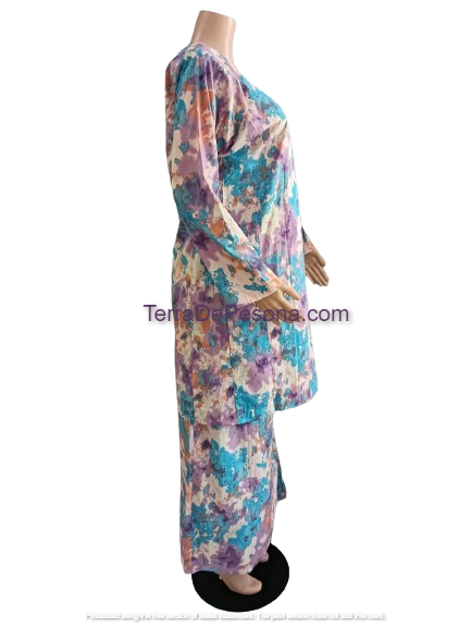 Baju Kurung Pesak Tradisional Johor Mixed Pastel-KJ0073