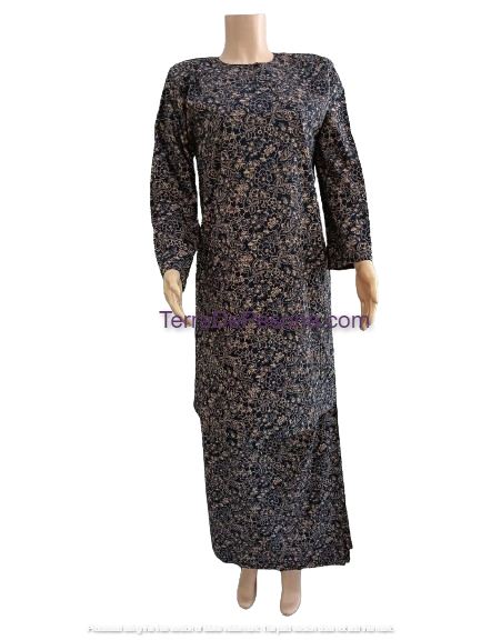 Baju Kurung Pesak Tradisional Johor Burlywood Exclusive-KJ0075