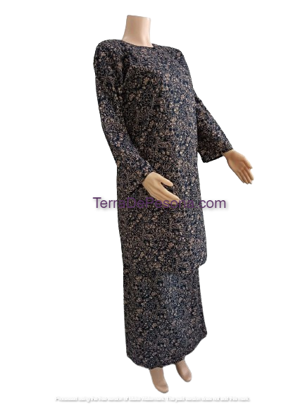 Baju Kurung Pesak Tradisional Johor Burlywood Exclusive-KJ0075