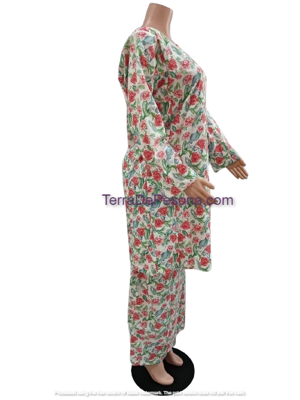 Baju Kurung Pesak Tradisional Johor Pastel Red-KJ0080