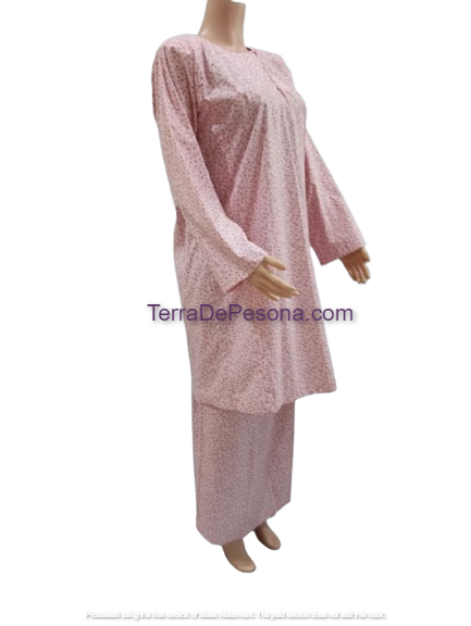 Baju Kurung Pesak Tradisional Johor Pastel Pink-KJ0081