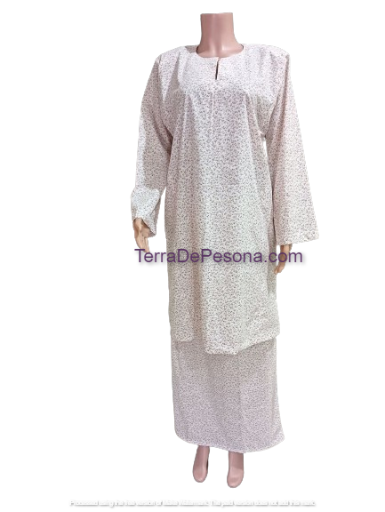 Baju Kurung Pesak Tradisional Johor Soft Pink-KJ0082