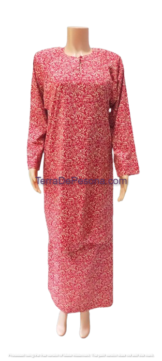 Baju Kurung Pesak Tradisional Johor Darker Red-KJ0088