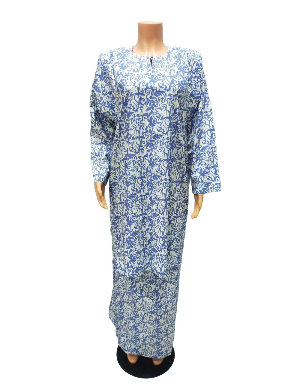 Baju Kurung Pesak Traditional Johor Biru Kelabu