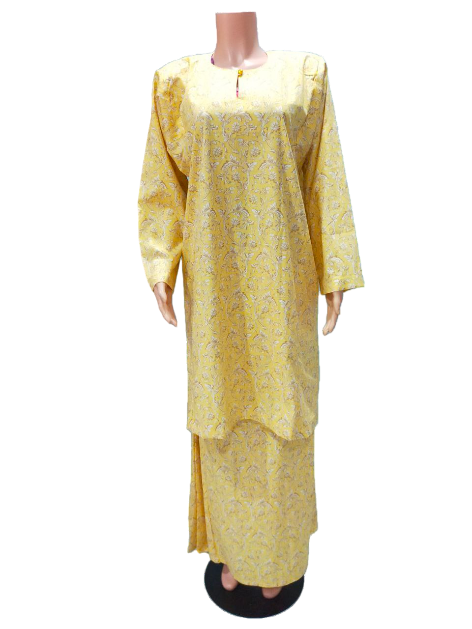 Baju Kurung Pesak Traditional Johor Kuning