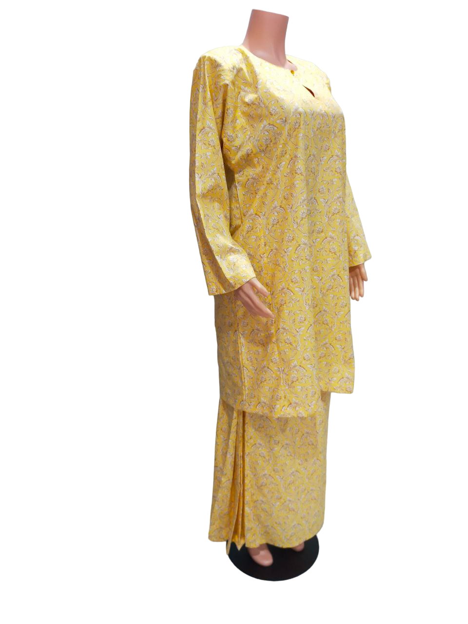 Baju Kurung Pesak Traditional Johor Kuning