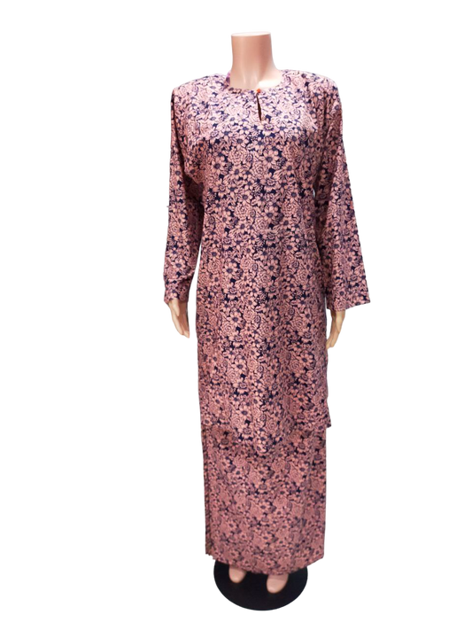 Baju Kurung Pesak Traditional Johor Brown