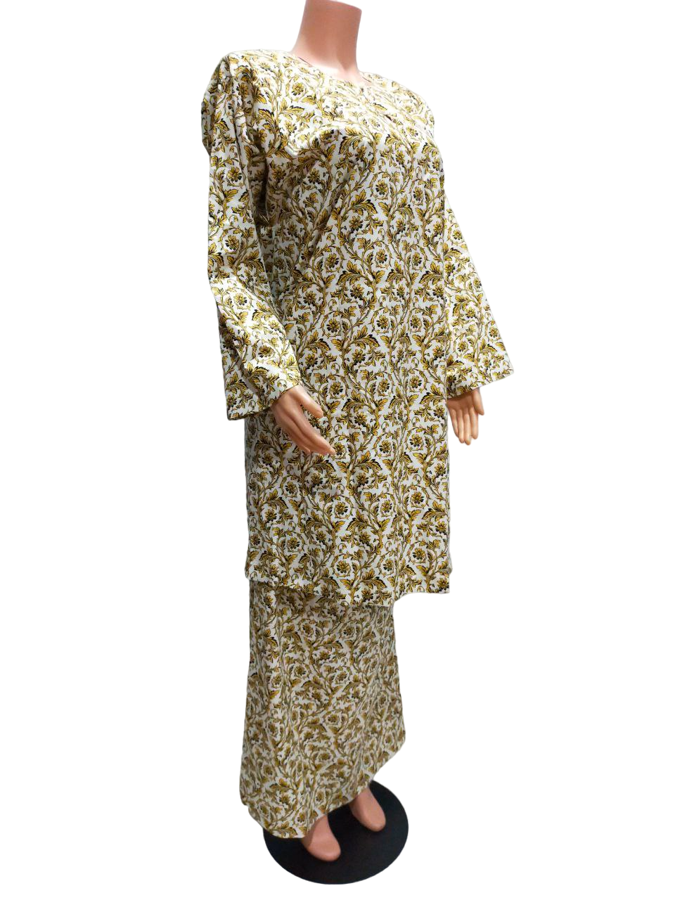 Baju Kurung Pesak Traditional Johor Hijau Khaki